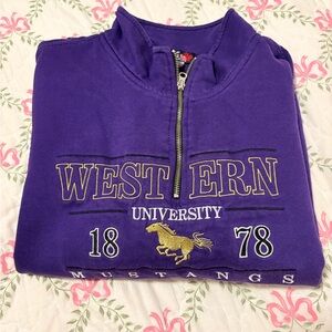 Western Purple Quarter-Zip Sweatshirt